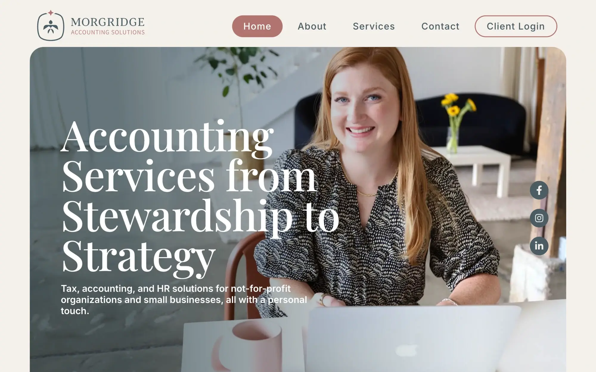 Morgridge Accounting Solutions homepage